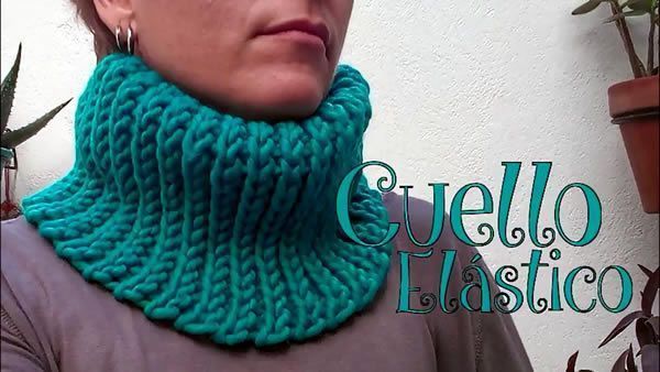 Cuello elástico tejido a crochet súper fácil