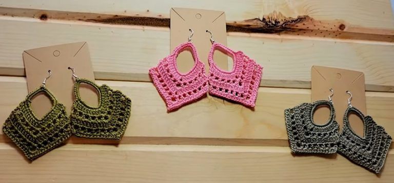 DIY Aretes a crochet paso a paso